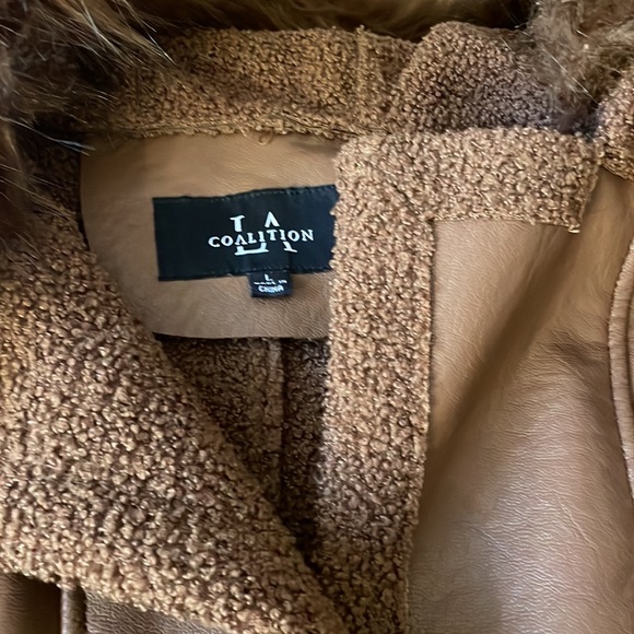 Beautiful Chocolate Brown Fall Jacket with Fur Hood!! - Picture 2 of 9